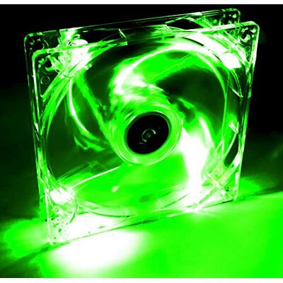 AKYGA Ventola per PC Molex a 4 LED, 120 mm, 12 V, colore: Verde AKYGA Ventola per PC Molex a 4 LED, 120 mm, 12 V, colore: Verde