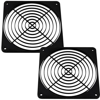 Aerzetix Set di 2 Griglie per Ventola 120x120 mm in plastica per Computer PC stampanti dispositivi audiovisivi proiettori multimediali Colore Nero Aerzetix Set di 2 Griglie per Ventola 120x120 mm in plastica per Computer PC stampanti dispositivi audiovisivi proiettori multimediali Colore Nero