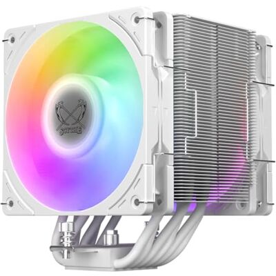 SCYTHE Mugen 6 Raffreddatore ad Aria per CPU, Intel LGA1700, LGA1151, AMD AM5/AM4/Ryzen 120mm, Torre Singola, Copertura Superiore in Alluminio (Mugen 6 White ARGB) SCYTHE Mugen 6 Raffreddatore ad Aria per CPU, Intel LGA1700, LGA1151, AMD AM5/AM4/Ryzen 120mm, Torre Singola, Copertura Superiore in Alluminio (Mugen 6 White ARGB)