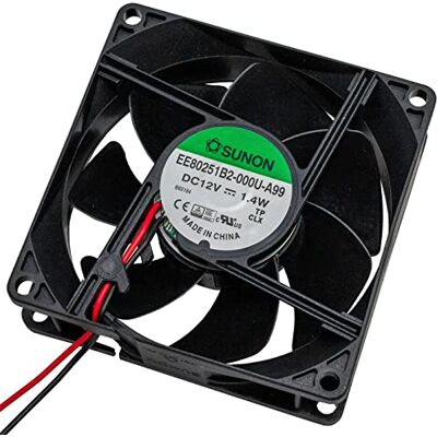 SUNON Fan Ventilatore 1,44W 80x80x25mm 62,8m³/h 30dBA ; EE80251B2-A99 SUNON Fan Ventilatore 1,44W 80x80x25mm 62,8m³/h 30dBA ; EE80251B2-A99