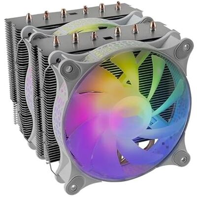 VoltShine Cooler CPU 6X HP 300W Bianco Raffreddamento efficiente, design accattivante, ideale per migliorare le prestazioni e prolungare la durata del processore. VoltShine Cooler CPU 6X HP 300W Bianco Raffreddamento efficiente, design accattivante, ideale per migliorare le prestazioni e prolungare la durata del processore.
