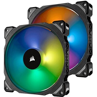 Corsair ML140 PRO RGB LED Ventola Levitazione Magnetica PWM da 140mm Confezione Doppia con Lighting Node PRO (Bassa Rumorosità ed Elevata Pressione Statica, Illuminazione RGB dinamica) Nero Corsair ML140 PRO RGB LED Ventola Levitazione Magnetica PWM da 140mm Confezione Doppia con Lighting Node PRO (Bassa Rumorosità ed Elevata Pressione Statica, Illuminazione RGB dinamica) Nero
