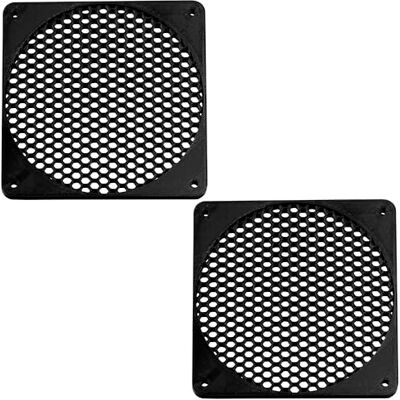 Aerzetix Set di 2 Griglie per Ventola 120x120 mm in plastica Colore Nero Aerzetix Set di 2 Griglie per Ventola 120x120 mm in plastica Colore Nero