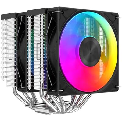 SAMA Dissipatore Aria A60L ARGB, Doppia Torre, TDP 265W, Intel/AMD, Argento SAMA Dissipatore Aria A60L ARGB, Doppia Torre, TDP 265W, Intel/AMD, Argento