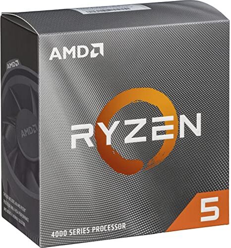 AMD Processore Desktop Ryzen 5 4500, 6 Core/12 Thread, 11 Mb Di Cache, Nero