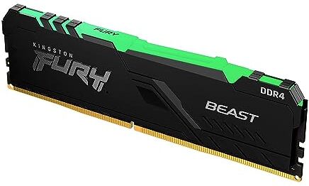 Kingston FURY Beast RGB 8GB 3200MT/s DDR4 CL16 Memoria Gaming Kit per Computer Fissi Modulo Singolo KF432C16BBA/8