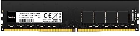 Lexar UDIMM RAM DDR4 16GB 3200 MHz, U-DIMM PC Memoria, DRAM 288-Pin RAM, Memoria Desktop, Memoria per Computer ad alte Prestazioni, Aggiornamento del Modulo RAM (LD4AU016G-B3200ASST)