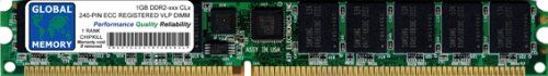 GLOBAL MEMORY 1GB DDR2 400/533/667MHz 240-PIN ECC Registered VLP DIMM Memoria RAM per Servers/WORKSTATIONS/SCHEDE Madre (1 Rank)