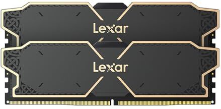 Lexar THOR 32GB (2x16GB) DDR5 RAM 6000MT/s CL32 1.3V Desktop Memoria con dissipatore di calore, AMD Expo e Intel XMP 3.0 (nero) LD5U16G60C32LG-RUD