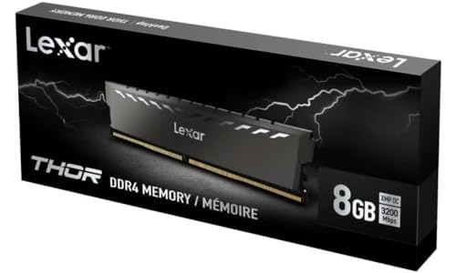 Lexar Barrette mémoire 8Go DIMM DDR4 Thor PC4-25600 (3200 Mhz) (Nero)