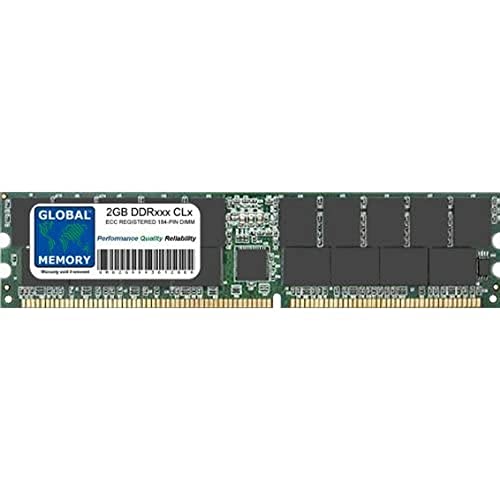 GLOBAL MEMORY 2GB DDR 266/333/400MHz 184-PIN ECC Registered DIMM (RDIMM) Memoria RAM per Servers/WORKSTATIONS/SCHEDE Madre