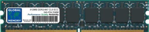 GLOBAL MEMORY 512MB DDR2 667MHz PC2-5300 240-PIN ECC DIMM (UDIMM) Memoria RAM per Servers/WORKSTATIONS/SCHEDE Madre