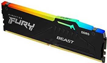 Kingston FURY Beast Nero RGB EXPO 8GB 5200MT/s DDR5 CL36 DIMM Memoria Gaming per Computer Fissi Modulo Singolo KF552C36BBEA-8