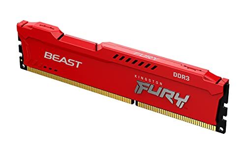 Kingston FURY Beast Rosso 4GB 1600MHz DDR3 CL10 Memoria Gaming Kit per Computer Fissi Modulo Singolo KF316C10BR/4