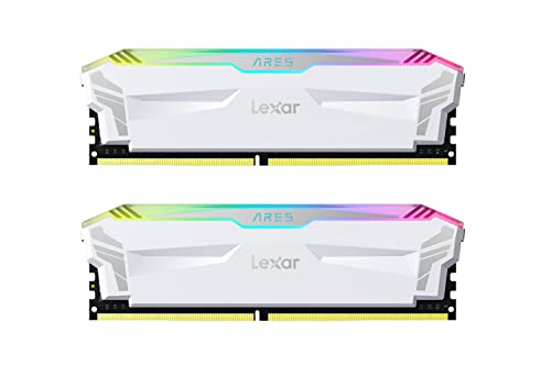 Lexar ARES RGB RAM DDR4 16GB Kit (8GB x 2) 4000 MHz, DRAM 288-Pin U-DIMM PC Memoria, XMP 2.0 di alte Prestazioni per PC/Computer, CL18-22-22-42, PC4-32000, Bianco (LD4EU008G-R4000GDWA)