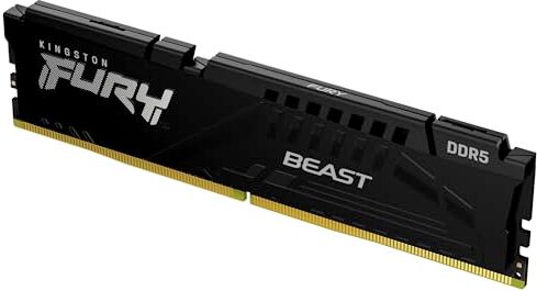 Kingston FURY Beast Nero DDR5 8GB 4800MT/s DDR5 CL38 DIMM Memoria Gaming per Computer Fissi Modulo Singolo- KF548C38BB-8