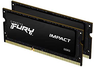 Kingston FURY Impact 8GB (2x4GB) 1600MHz DDR3 CL9 Memoria Laptop Kit da 2 KF316LS9IBK2/8