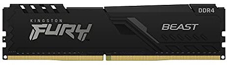 Kingston FURY Beast 16GB 3600MHz DDR4 CL18 Memoria Gaming Kit per Computer Fissi Modulo Singolo KF436C18BB/16