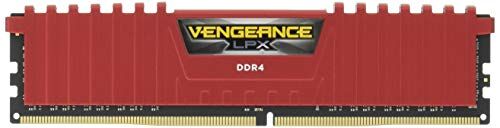 Corsair Vengeance LPX 8GB DDR4-2400 Memorie per Desktop a Elevate Prestazioni, 8 GB (1 X 8 GB), DDR4, 2400 MHz, C16 XMP 2.0, Rosso, dissipatore calore