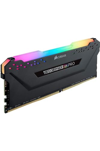 Corsair Vengeance PRO RGB modulo da 8 GB (1 x 8 GB) DDR4 3600 (PC4-28800) C18 1,35 V, ottimizzato AMD Ryzen – Nero