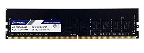Timetec 4GB DDR4 2400MHz PC4-19200 Non-ECC Unbuffered 1.2V CL17 1Rx8 Single Rank 288 Pin UDIMM Memoria Desktop Modulo RAM Aggiornamento