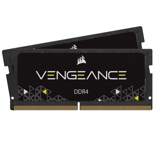 Corsair Vengeance SODIMM 64GB (2x32GB) DDR4 2933MHz C19 Memoria per Laptop/Notebook , Nero