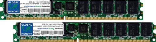 GLOBAL MEMORY 2GB (2 x 1GB) DDR2 533MHz PC2-4200 240-PIN ECC REGISTERED VLP DIMM MEMORIA RAM KIT PER SERVERS/WORKSTATIONS/SCHEDE MADRE (4 RANK KIT)