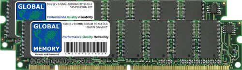 GLOBAL MEMORY 1GB (2 x 512MB) SDRAM PC133 133MHz 168-PIN DIMM Memoria RAM Kit per Yamaha Motif ES6 / ES7 / ES8 / XS6 / XS7 / XS8 Sintetizzatore TASTIERE