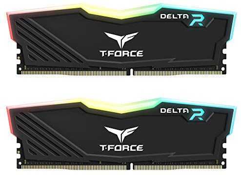 TEAMGROUP Team T-Force Delta RGB DDR4 Gaming Memory, 2 x 16 GB, 3200 Mhz, 288 Pin DIMM, Black