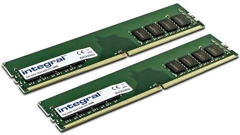 Integral 16GB (2x8GB) PC RAM KIT DDR4 3200MHZ PC4-25600 UNBUFFERED NON-ECC 1.2V 1GX8 CL22  VALUE