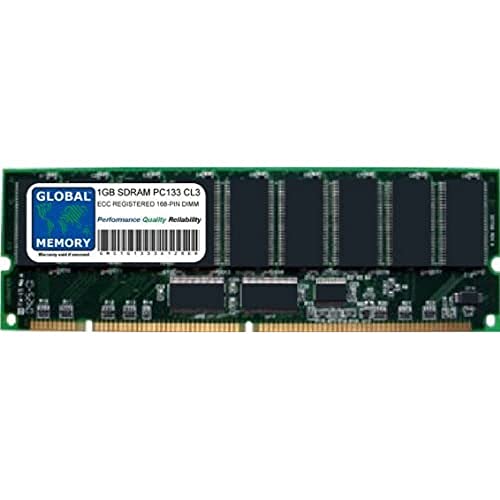 GLOBAL MEMORY 1GB PC133 133MHz 168-PIN SDRAM ECC Registered DIMM (RDIMM) Memoria RAM per Servers/WORKSTATIONS/SCHEDE Madre