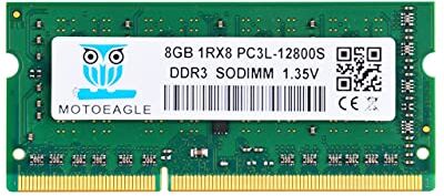 motoeagle 8GB 1Rx8 PC3L 12800S DDR3L 1600MHz SODIMM Ram, 8GB 1Rx8 PC3 12800S 1.35V CL11 204-Pin Memoria Laptop