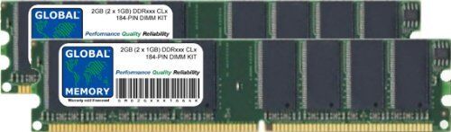 GLOBAL MEMORY 2GB (2 x 1GB) DDR 266/333/400MHz 184-PIN DIMM Memoria RAM Kit per PC Desktop/SCHEDE Madre