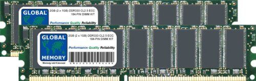 GLOBAL MEMORY 2GB (2 x 1GB) DDR 333MHz PC2700 184-PIN ECC DIMM (UDIMM) MEMORIA RAM KIT PER SERVERS/WORKSTATIONS/SCHEDE MADRE
