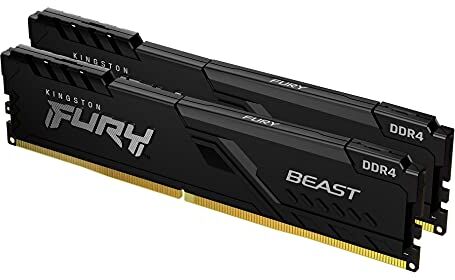 Kingston FURY Beast 16GB (2x8GB) 3000MHz DDR4 CL15 Memoria Gaming Kit per Computer Fissi Kit da 2 KF430C15BBK2/16