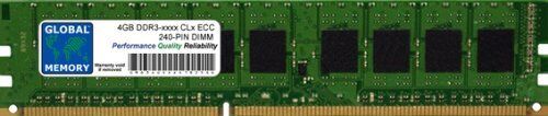 GLOBAL MEMORY 4GB DDR3 800/1066/1333/1600/1866MHz 240-PIN ECC DIMM (UDIMM) Memoria RAM per Servers/WORKSTATIONS/SCHEDE Madre