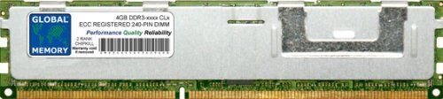 GLOBAL MEMORY 4GB DDR3 800/1066/1333/1600MHz 240-PIN ECC REGISTERED DIMM (RDIMM) MEMORIA RAM PER SERVERS/WORKSTATIONS/SCHEDE MADRE (2 RANK CHIPKILL)