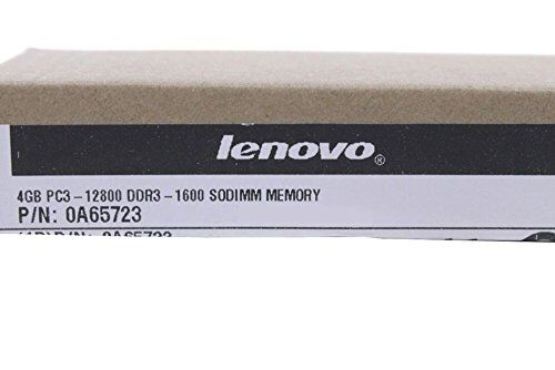 Lenovo 0A65723 Memoria RAM, 4 GB, PC3-12800, DDR3-1600, SODIMM, Verde