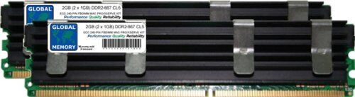 GLOBAL MEMORY 2GB (2 x 1GB) DDR2 667MHz PC2-5300 240-PIN ECC Fully BUFFERED (FBDIMM) Memoria RAM Kit per Mac PRO (ORIGINALE/2006)