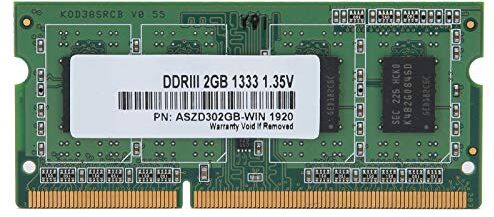 Annadue Memoria RAM per laptop, DDR3 1333MHZ 2GB 1.35V Forniture per computer della banca di memoria per notebook, funzionamento affidabile e stabile.