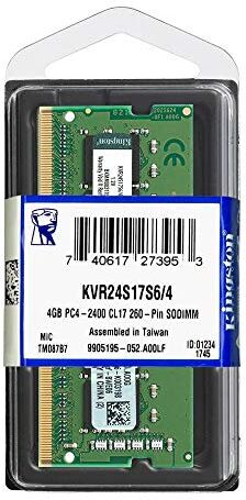 Kingston Technology KVR24S17S6/4 memoria 4 GB DDR4 2400 MHz