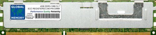 GLOBAL MEMORY 4GB DDR3 1066MHz PC3-8500 240-PIN ECC REGISTERED DIMM (RDIMM) MEMORIA RAM PER SERVERS/WORKSTATIONS/SCHEDE MADRE (2 RANK CHIPKILL)