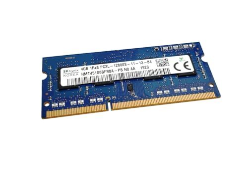 HYNIX HMT451S6BFR8A-PB memoria 4 GB, DDR3L, 1600 MHz ECC moduli di memoria (4 GB, 1 x 4 GB, DDR3L, 1600 MHz, 204-pin SO-DIMM)