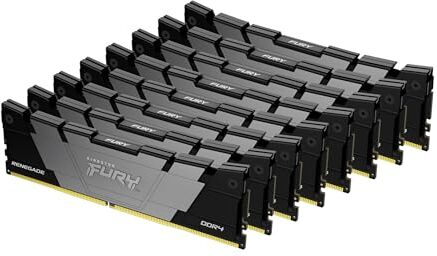 Kingston FURY Renegade 256GB 3200 DDR4 CL16 DIMM (Kit da 8) Memoria Gaming per Computer KF432C16RB2K8/256