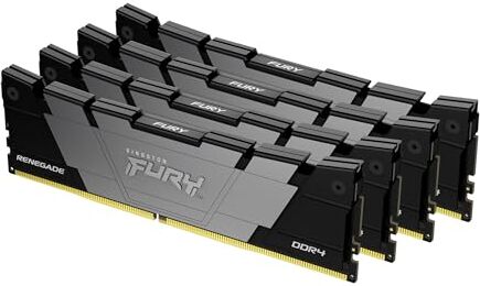 Kingston FURY Renegade 128GB 3200 DDR4 CL16 DIMM (Kit da 4) Memoria Gaming per Computer KF432C16RB2K4/128