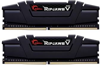 G.Skill 32GB DDR4 PC4-28800 3600MHz Ripjaws V per Intel CL16 (16-19-19-39) Kit Dual Channel (2x16GB) Nero