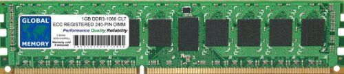 GLOBAL MEMORY 1GB DDR3 1066MHz PC3-8500 240-PIN ECC REGISTERED DIMM (RDIMM) MEMORIA RAM PER SERVERS/WORKSTATIONS/SCHEDE MADRE (1 RANK NON-CHIPKILL)