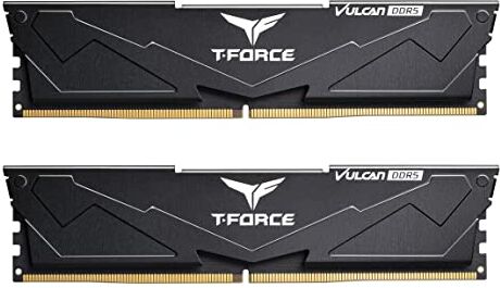 TEAMGROUP TEAM GROUP T-Force Vulcan DDR5 32GB Kit (2x16GB) 5600MHz (PC5-44800) CL36 Desktop Memory Module RAM (Black) for Z690- FLBD532G5600HC36BDC01