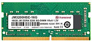 Transcend JM3200HSE-16G 16GB DDR4 3200MHz SO-DIMM 1Rx8 1.2V