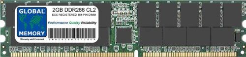 GLOBAL MEMORY 2GB DDR 266MHz PC2100 184-PIN ECC REGISTERED DIMM (RDIMM) MEMORIA RAM PER SERVERS/WORKSTATIONS/SCHEDE MADRE